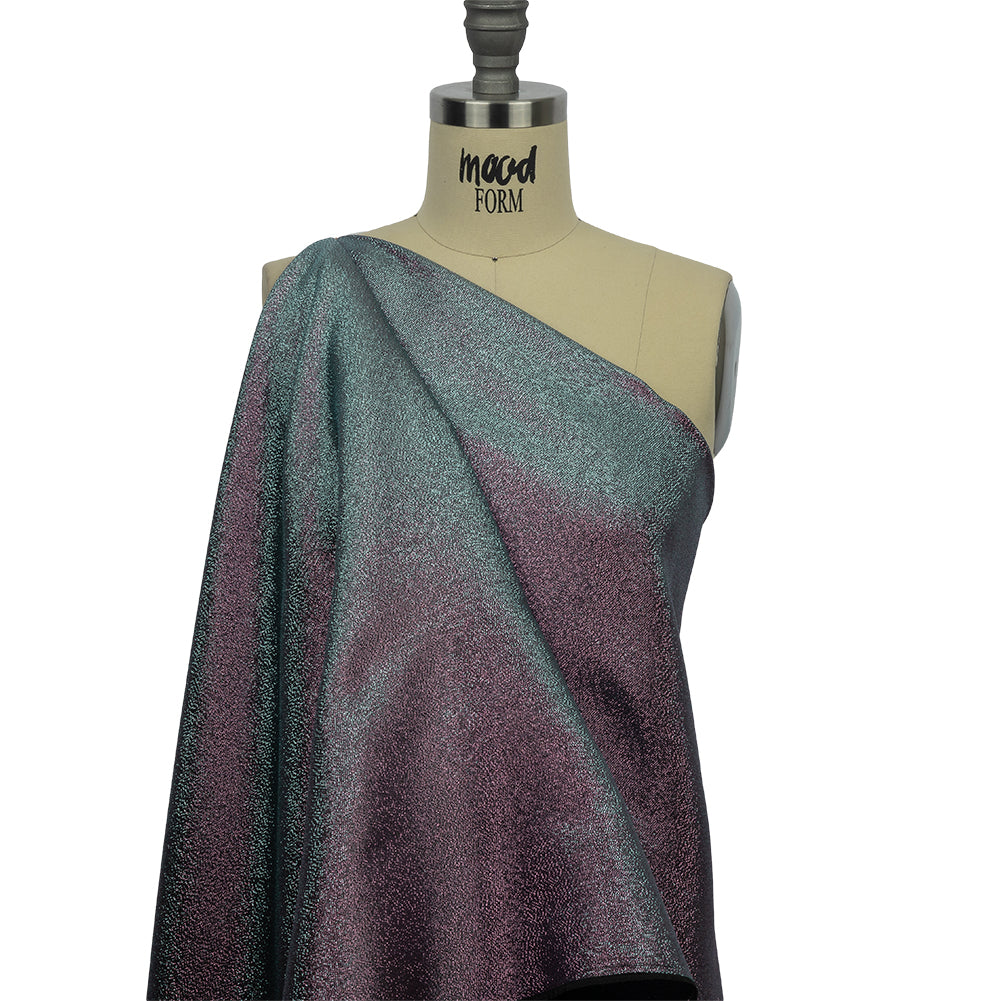 Metallic Polyester Lame - Pink and Black - Glimmer Collection - Drape