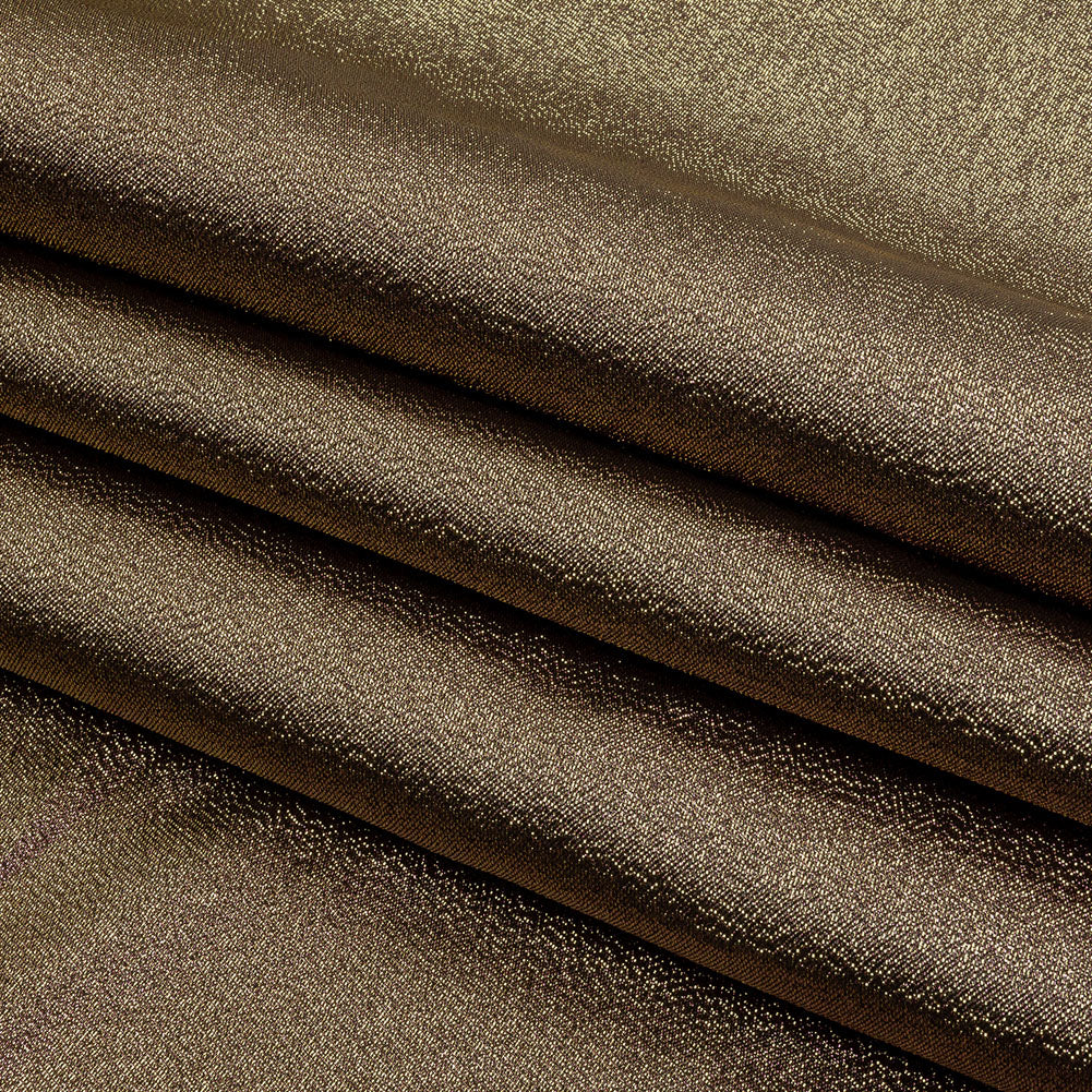 Metallic Polyester Lame - Pink, Yellow and Black - Glimmer Collection - Folded