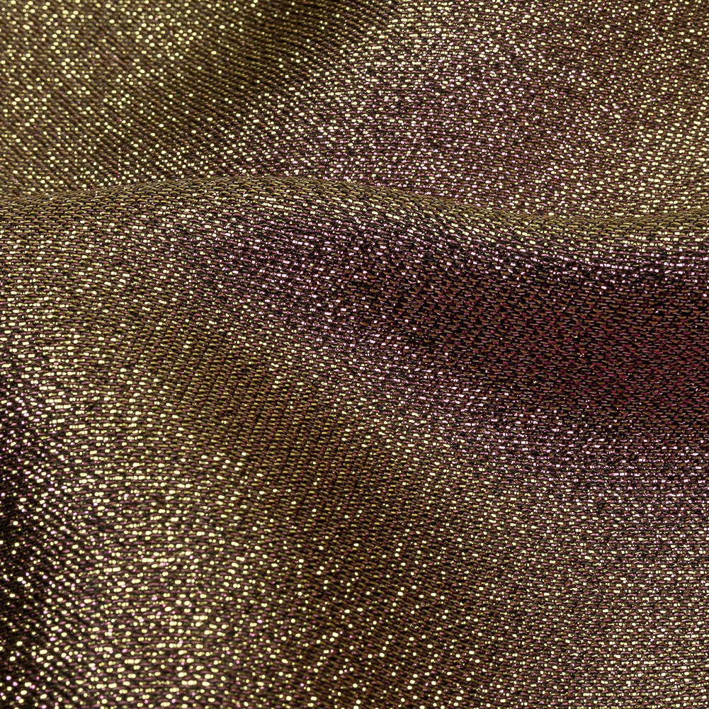 Metallic Polyester Lame - Pink, Yellow and Black - Glimmer Collection - Detail
