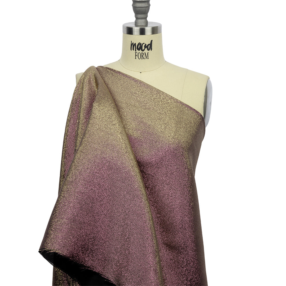 Metallic Polyester Lame - Pink, Yellow and Black - Glimmer Collection - Drape