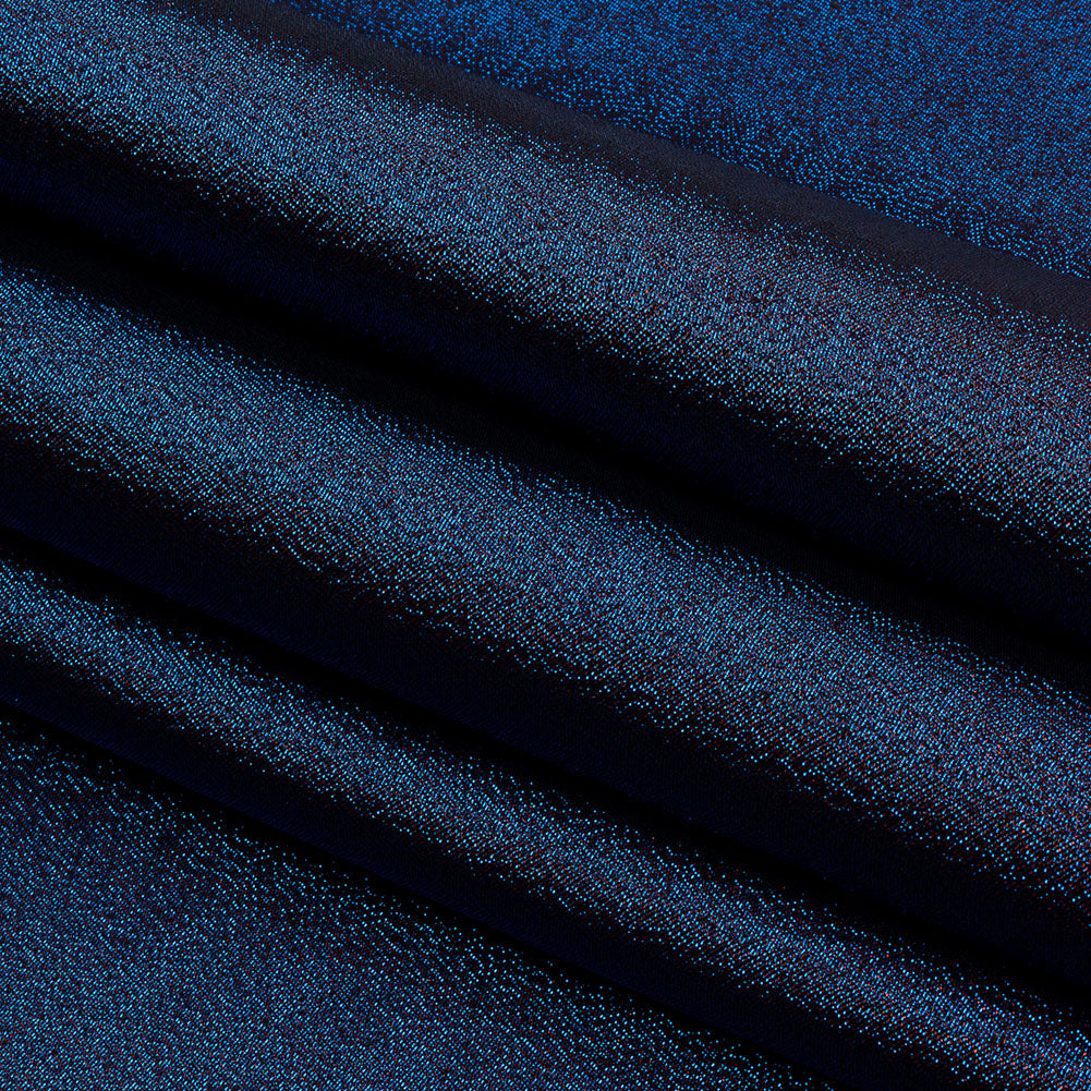 Metallic Polyester Lame - Red, Royal Blue and Black - Glimmer Collection - Folded