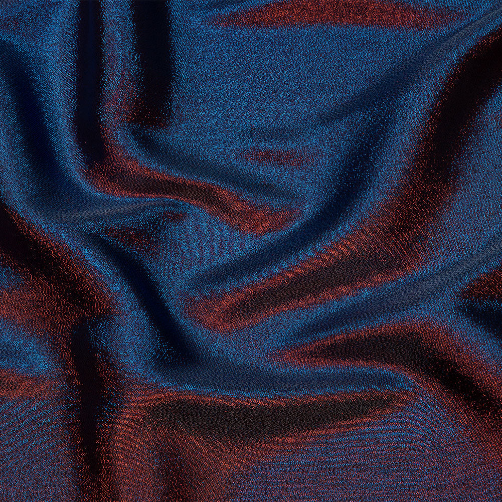 Metallic Polyester Lame - Red, Royal Blue and Black - Glimmer Collection