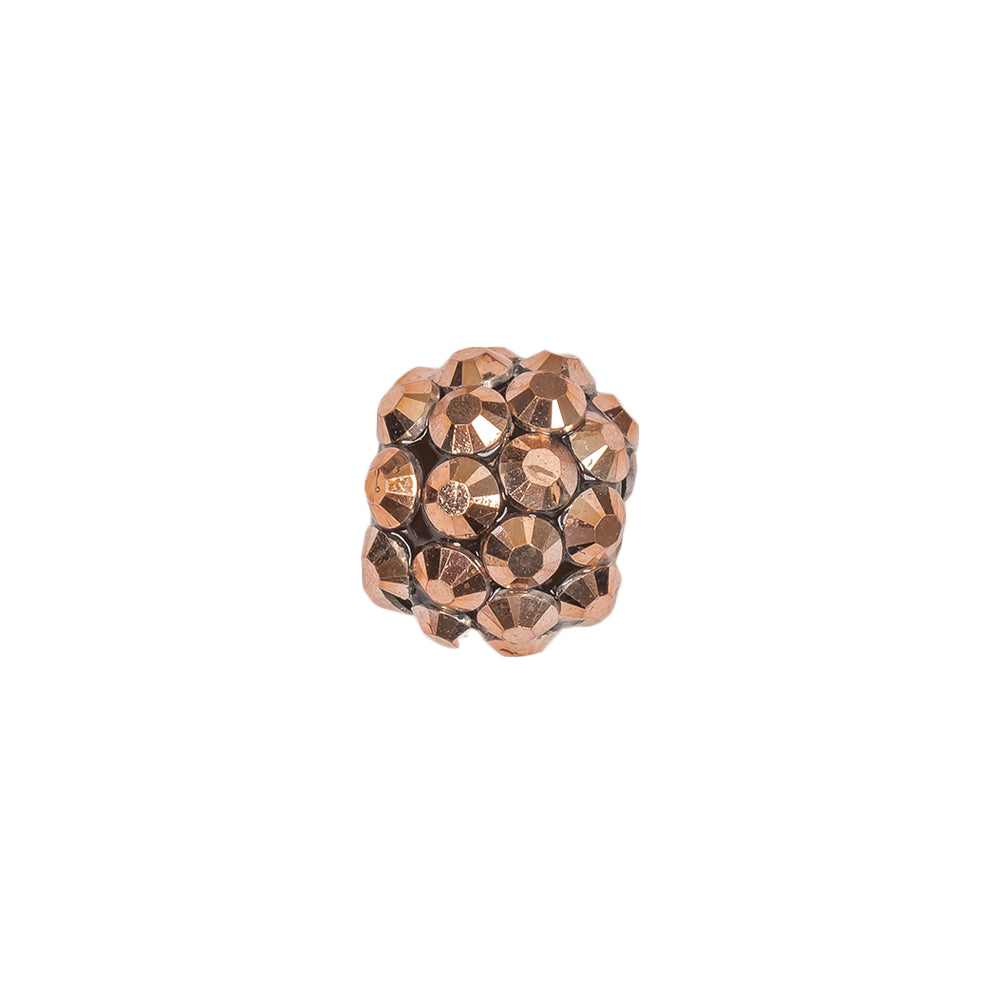 Copper Rhinestone and Resin Faceted 12mm Beads - 10pc Detail