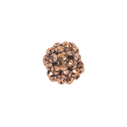 Copper Rhinestone and Resin Faceted 14mm Beads - 10pc Detail