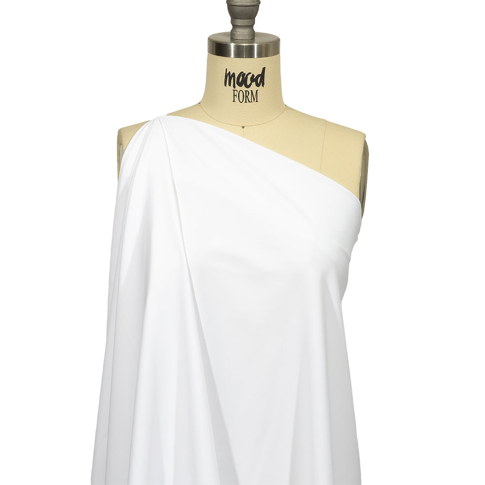 Recycled Swimwear Tricot, UV Protective - PFD White - Santorini Plus Collection - Drape