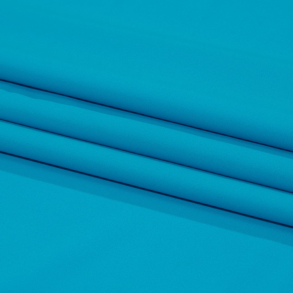 Recycled Swimwear Tricot, UV Protective - Cyan Blue - Santorini Plus Collection - Folded
