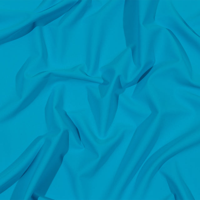 Recycled Swimwear Tricot, UV Protective - Cyan Blue - Santorini Plus Collection