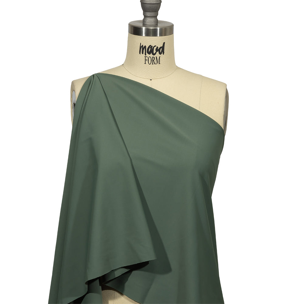 Recycled Swimwear Tricot, UV Protective - Olive - Santorini Plus Collection - Drape