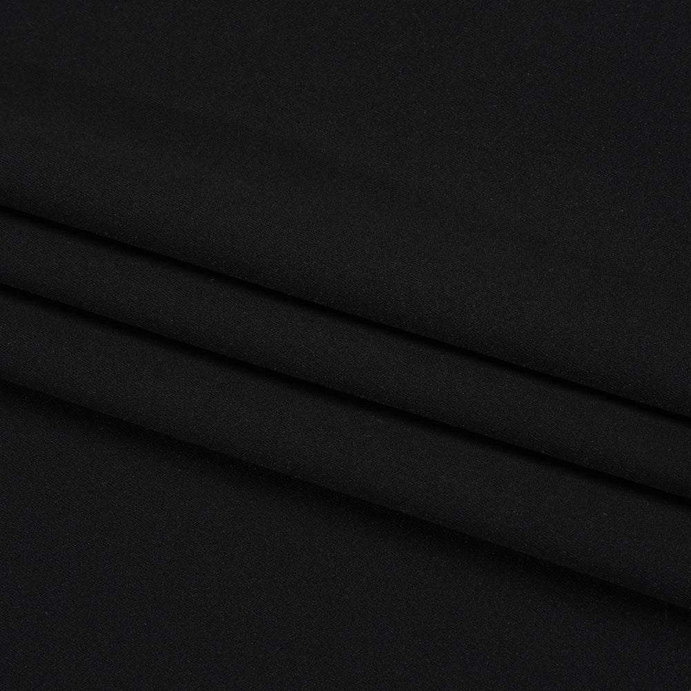 Black Polyester Interlock Knit Folded