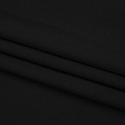 Black Polyester Interlock Knit Folded