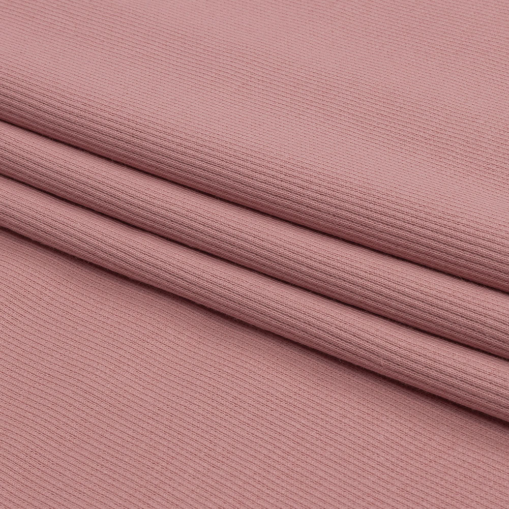 Rose Elegance Cotton 2x2 Rib Knit Folded