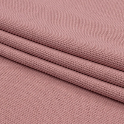Rose Elegance Cotton 2x2 Rib Knit Folded