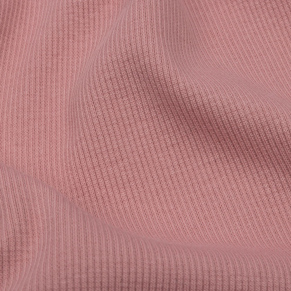Rose Elegance Cotton 2x2 Rib Knit Detail