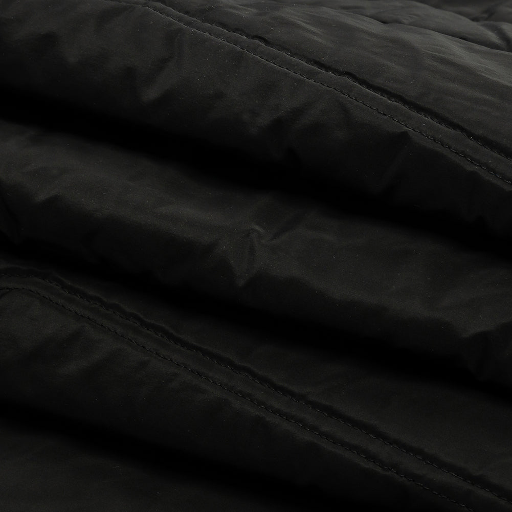 Black Zig Zag Polyester Quilted Coating Folded