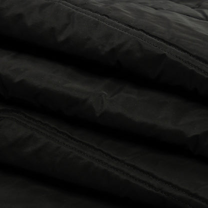 Black Zig Zag Polyester Quilted Coating Folded
