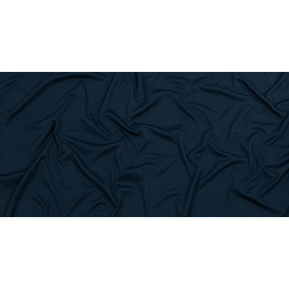 Maritime Blue Polyester Interlock Knit