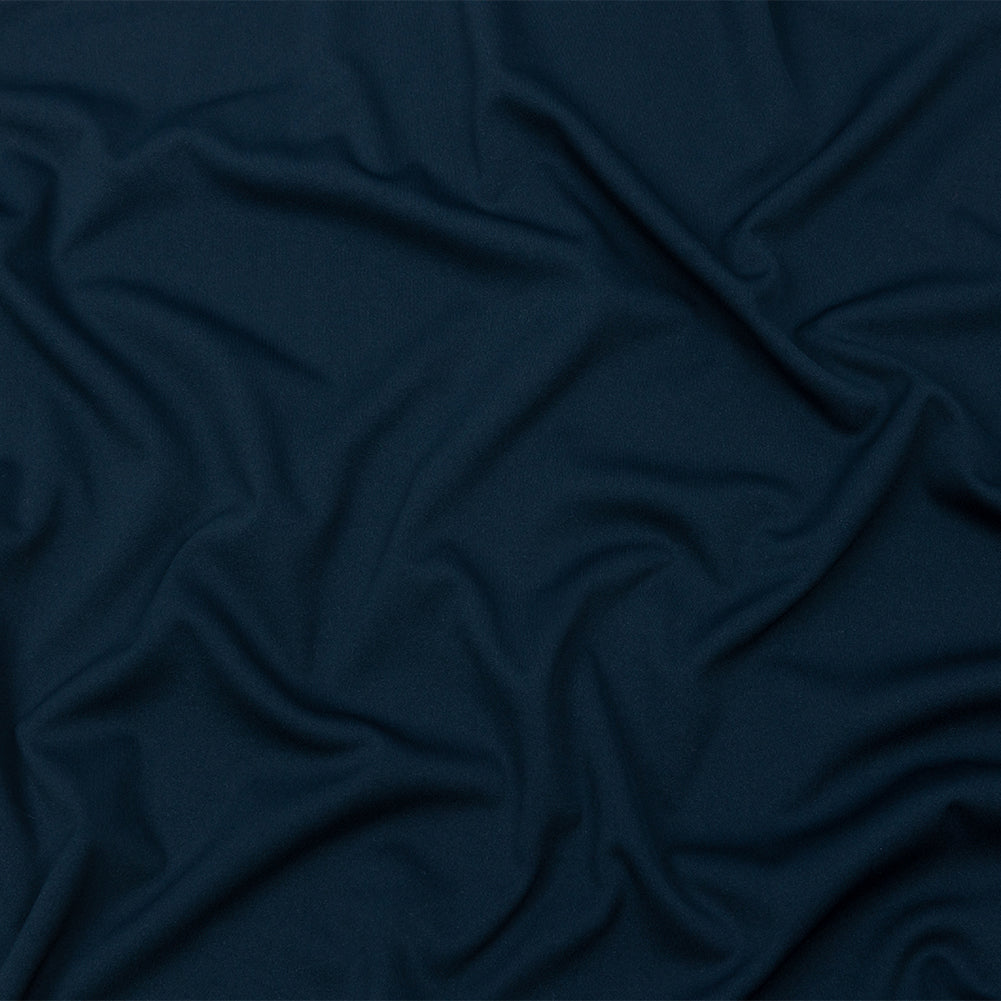 Maritime Blue Polyester Interlock Knit