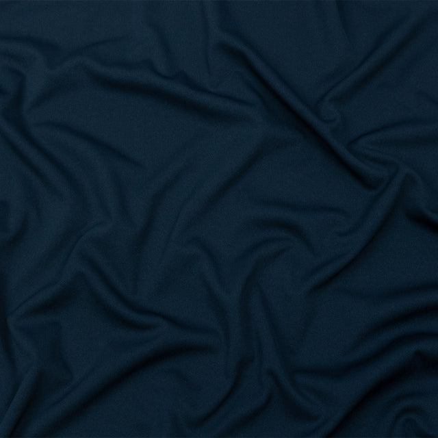 Maritime Blue Polyester Interlock Knit