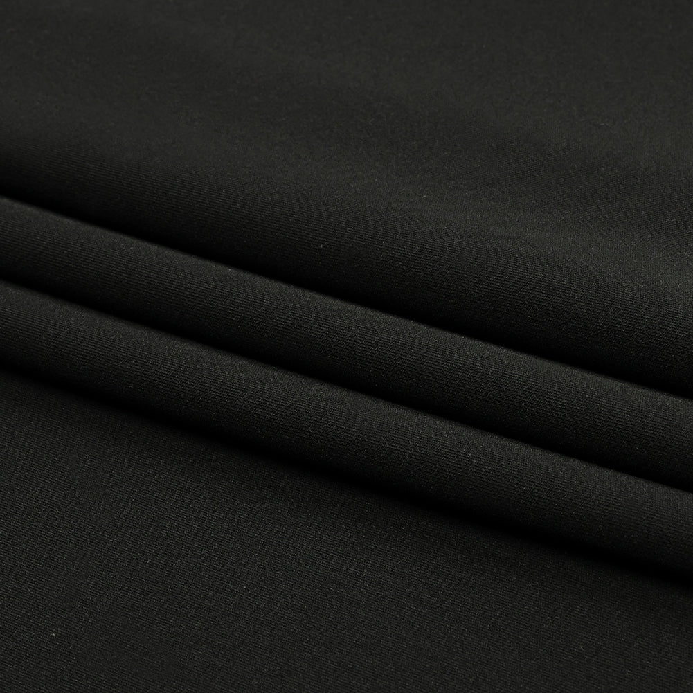 Black Onyx Polyester Interlock Knit Folded