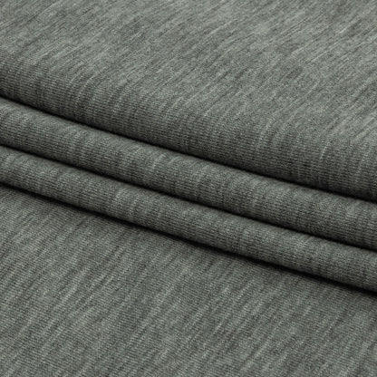 Heathered Gray Lightweight Stretch Recycled Polyester French Terry Folded