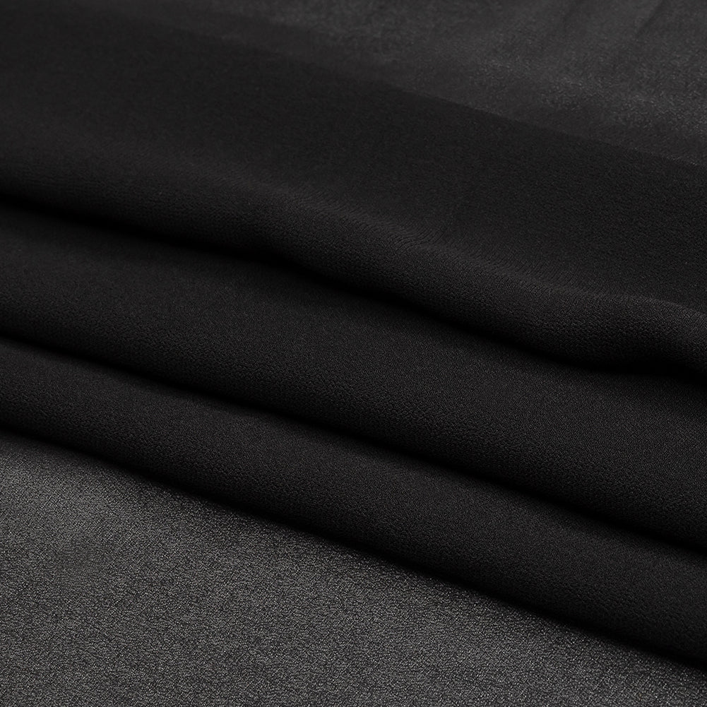 Famous Australian Designer Black Viscose Georgette Folded