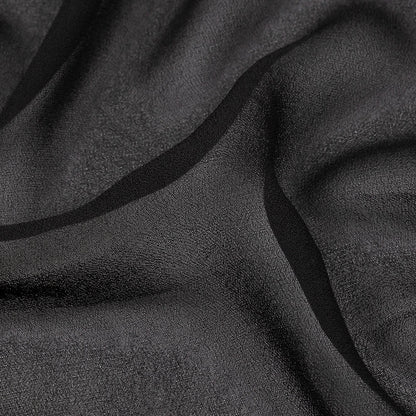 Famous Australian Designer Black Viscose Georgette Detail