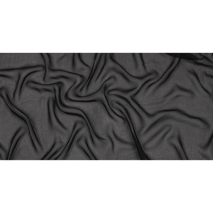 Famous Australian Designer Black Viscose Georgette Full