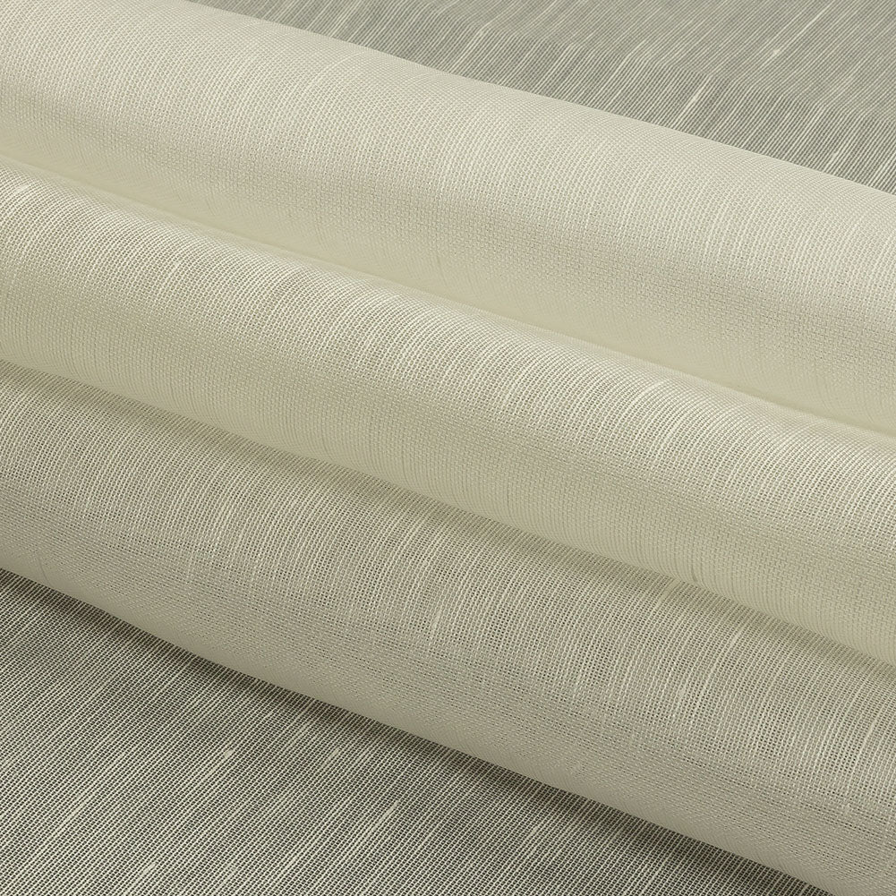 Famous Australian Designer Blanc de Blanc Sheer Silk and Linen Woven Folded