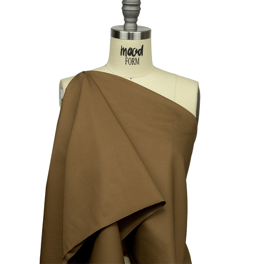 Famous Australian Designer Dark Sand Lightweight Cotton Twill Drape