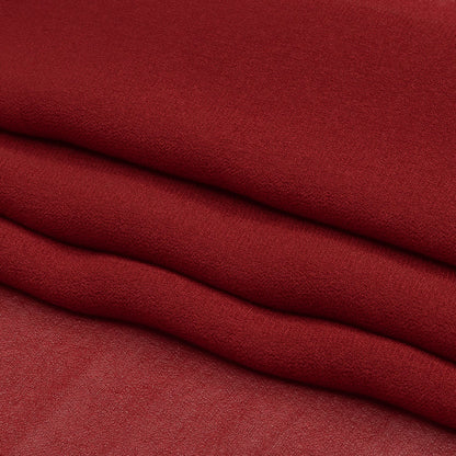 Famous Australian Designer Clay Red Viscose Georgette Folded