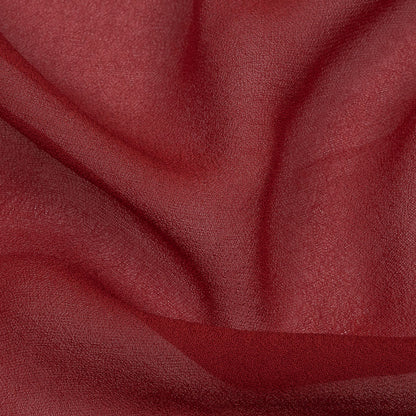 Famous Australian Designer Clay Red Viscose Georgette Detail