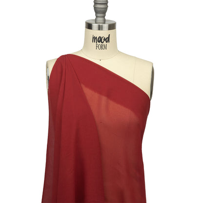 Famous Australian Designer Clay Red Viscose Georgette Drape