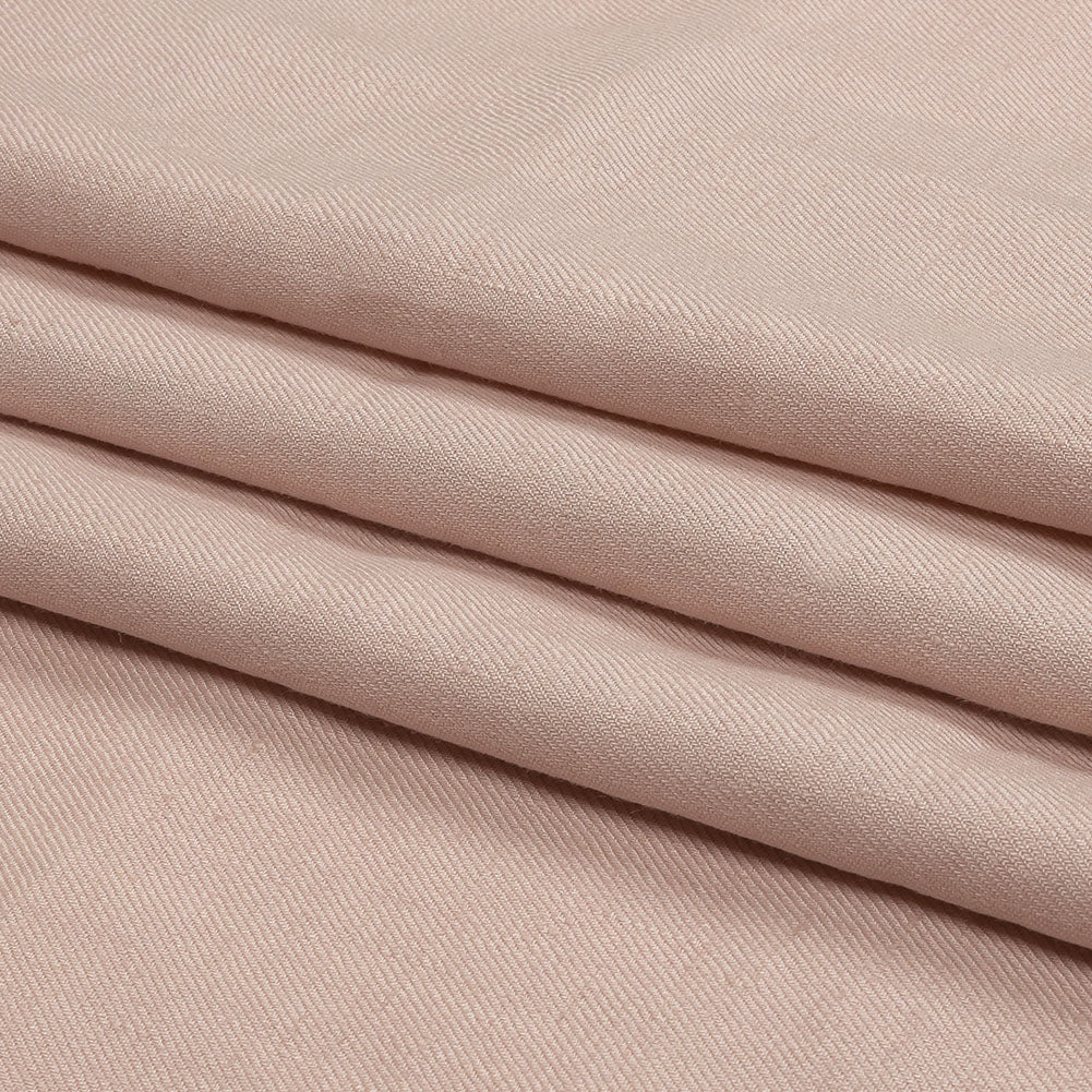 Famous Australian Designer Dusty Pink Stretch Linen and Viscose Twill Suiting Folded
