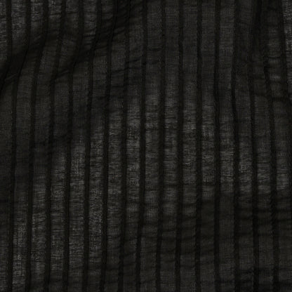 Famous Australian Designer Black Pintucked Cotton Lawn