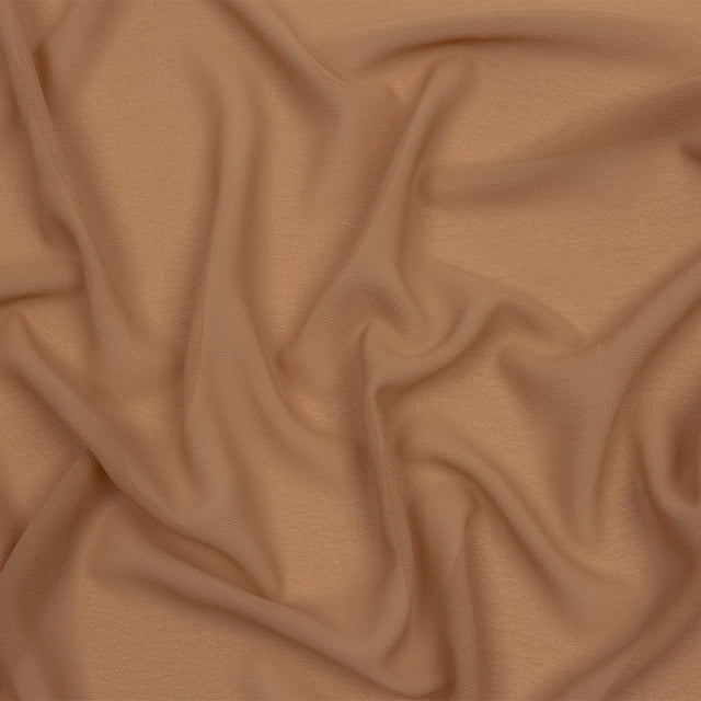 Famous Australian Designer Tan Polyester Georgette