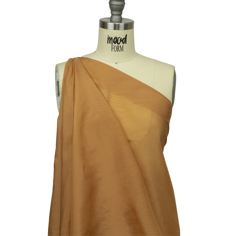 Famous Australian Designer Luminous Tan Viscose and Silk Voile - Drape