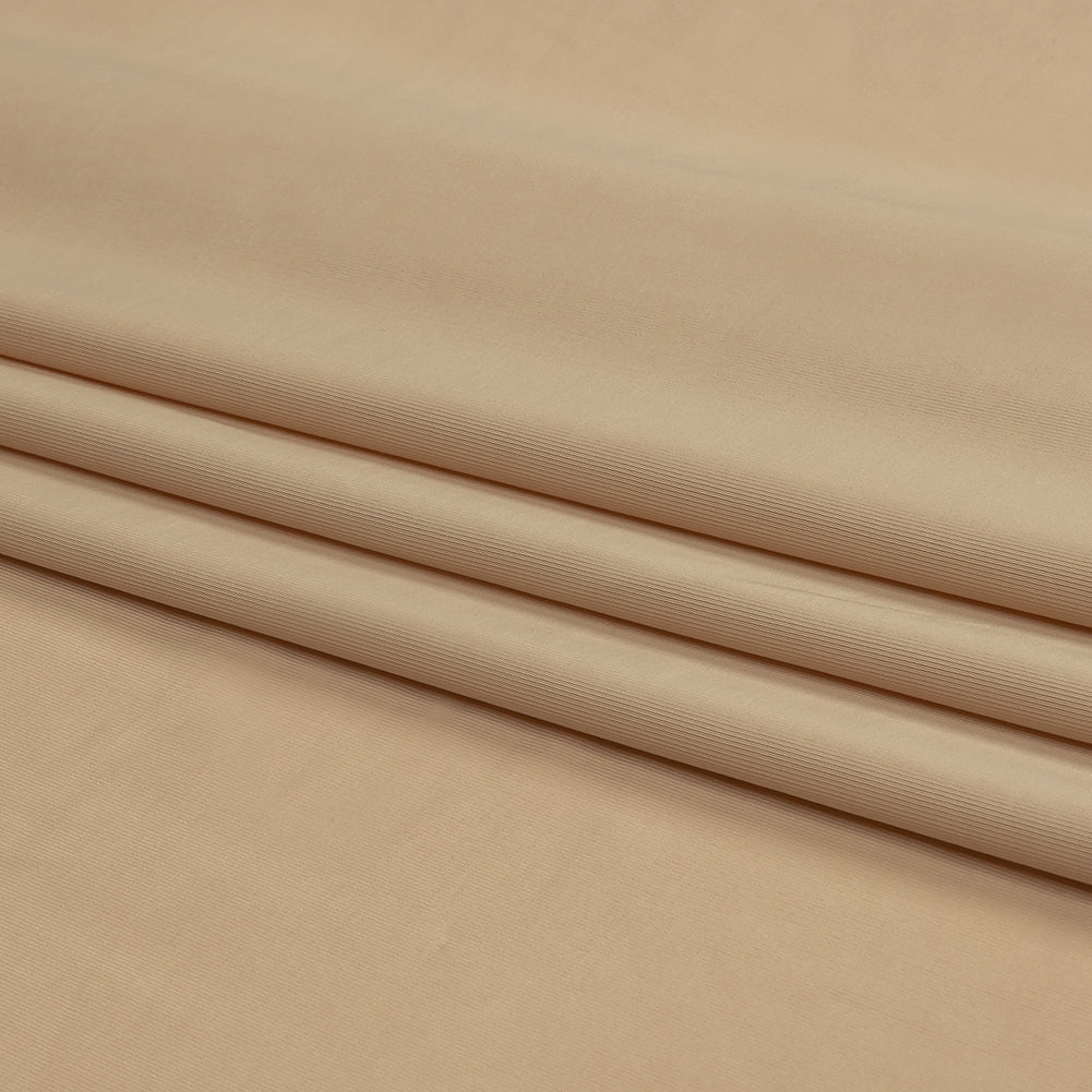 Famous Australian Designer Beige Stretch Polyester Jersey Folded