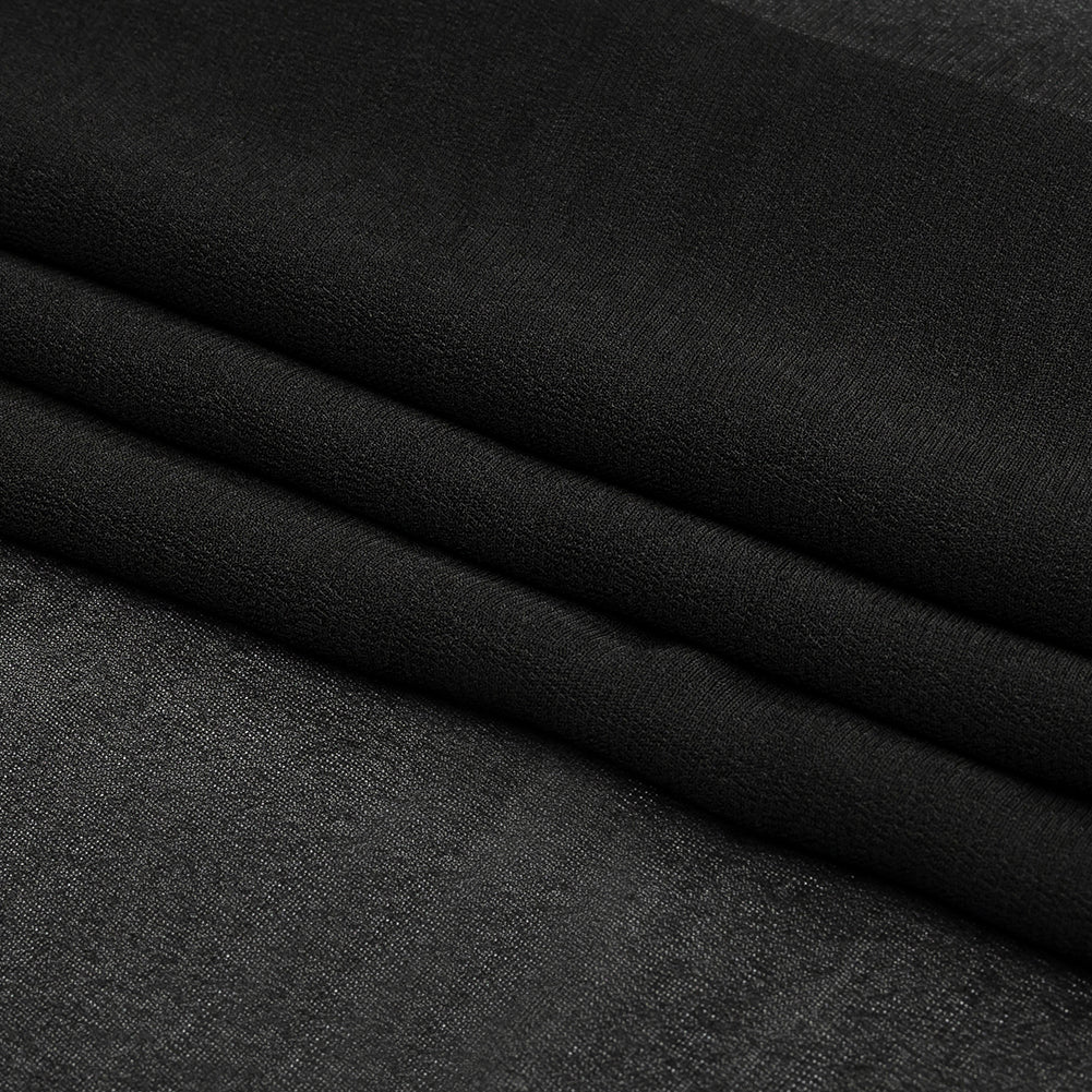 Famous Australian Designer Black Viscose Georgette Folded