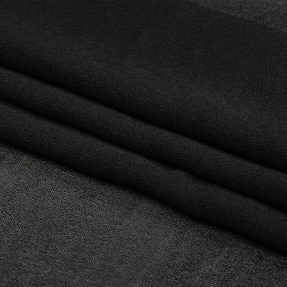 Famous Australian Designer Black Viscose Georgette Folded