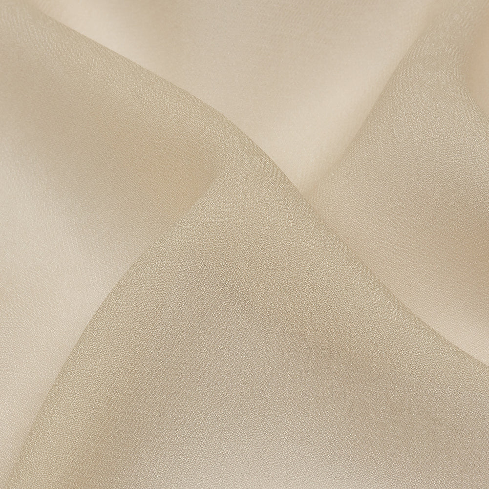 Famous Australian Designer Cream Peach Viscose Georgette - Detail