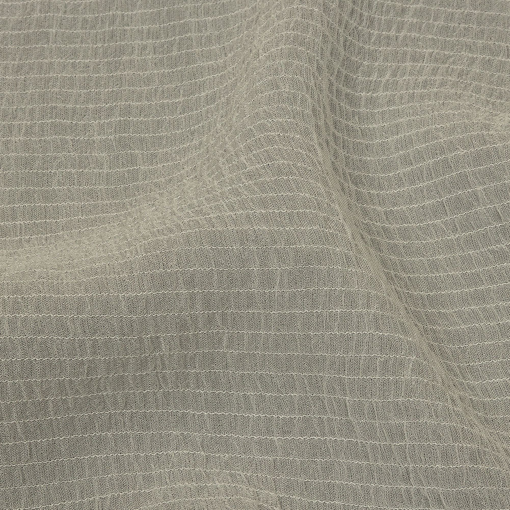 Famous Australian Designer Ivory Shirred Silk and Bamboo Chiffon Folded
