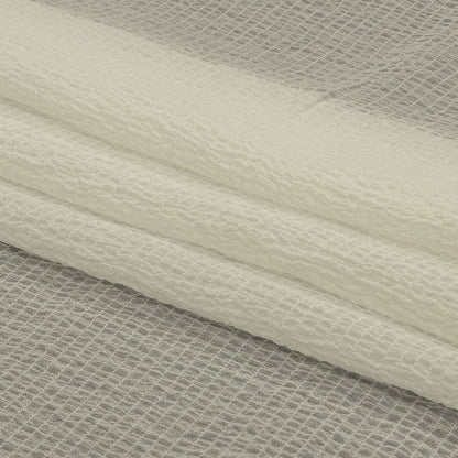 Famous Australian Designer Ivory Shirred Silk and Bamboo Chiffon Full