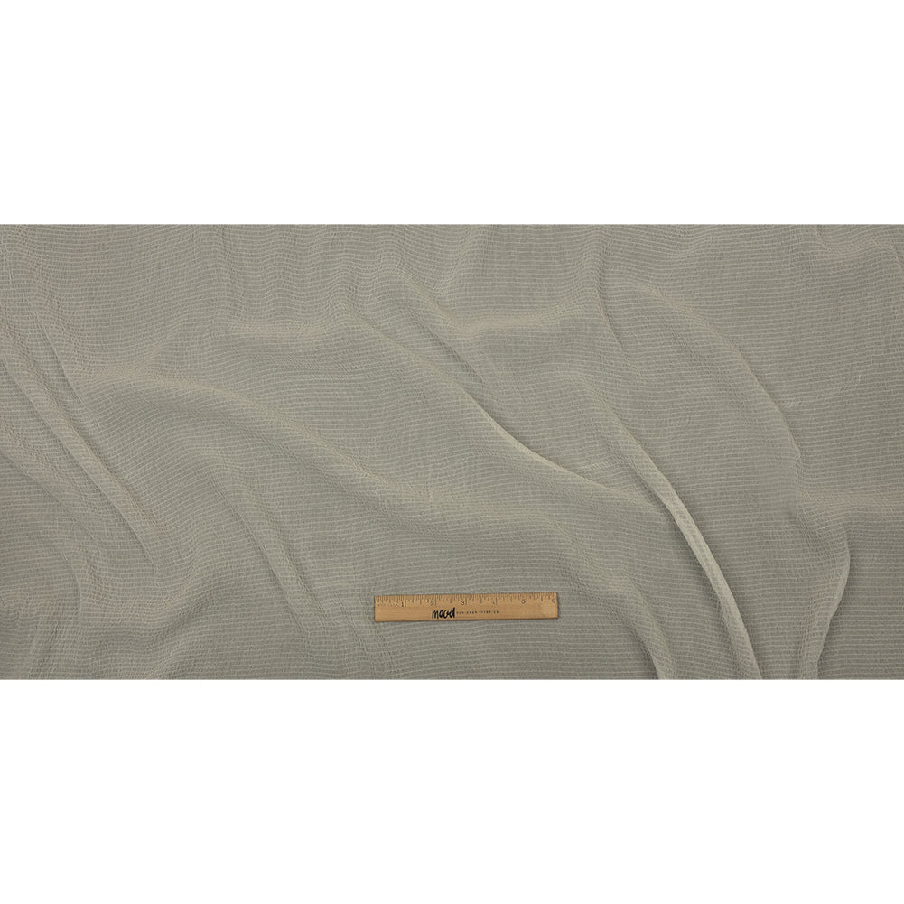 Famous Australian Designer Ivory Shirred Silk and Bamboo Chiffon Drape