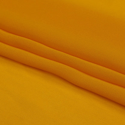 Famous Australian Designer Golden Yellow Viscose Georgette Folded