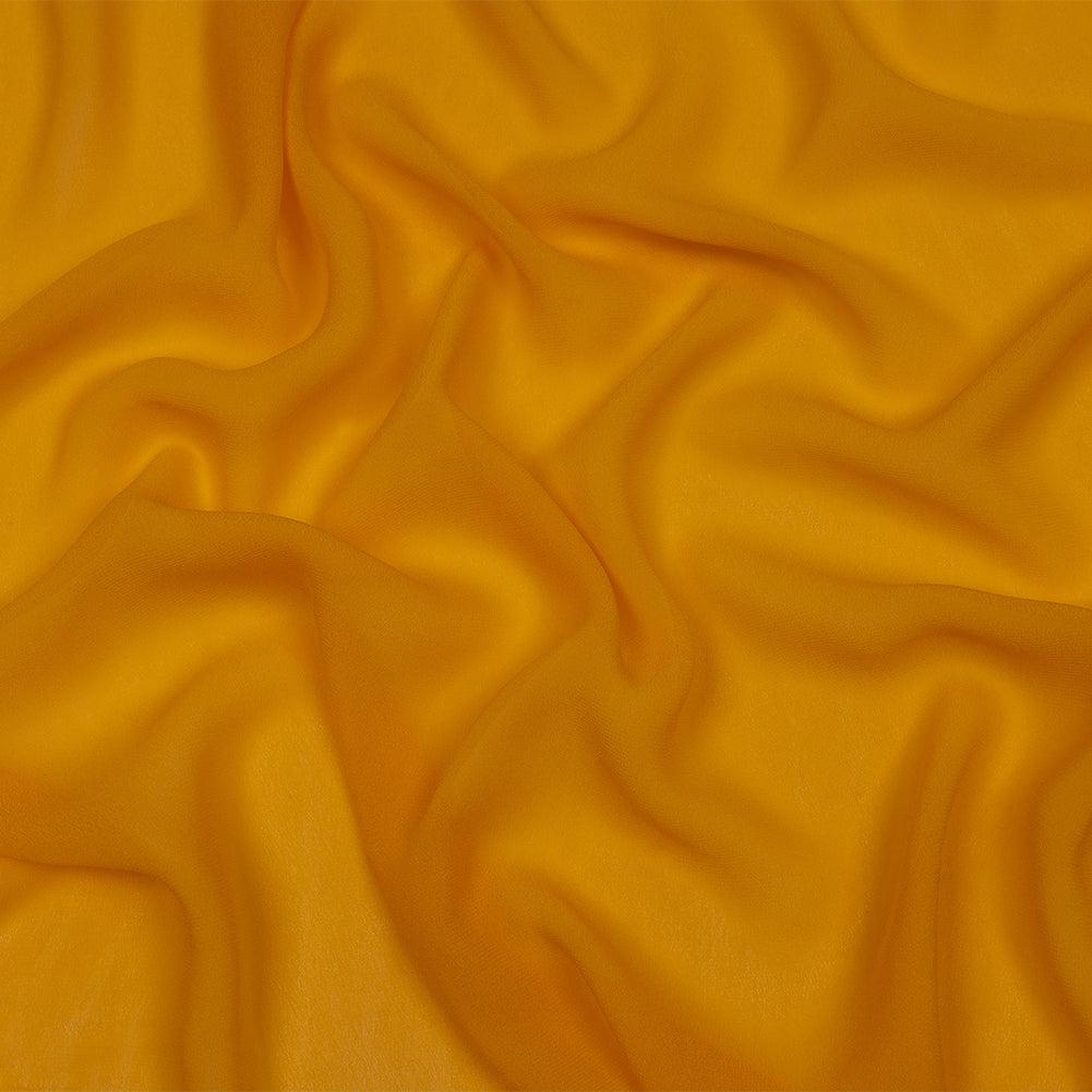 Famous Australian Designer Golden Yellow Viscose Georgette