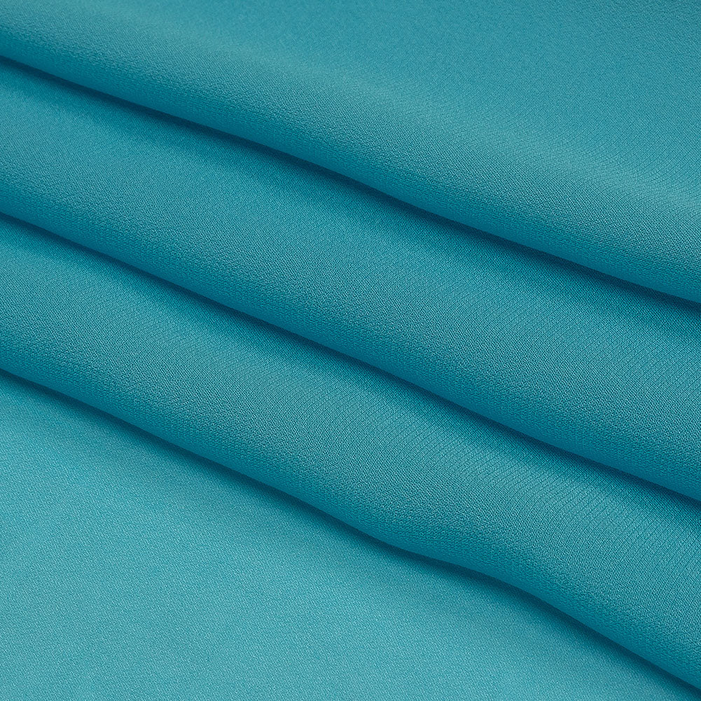 Famous Australian Designer Turquoise Viscose Georgette Folded
