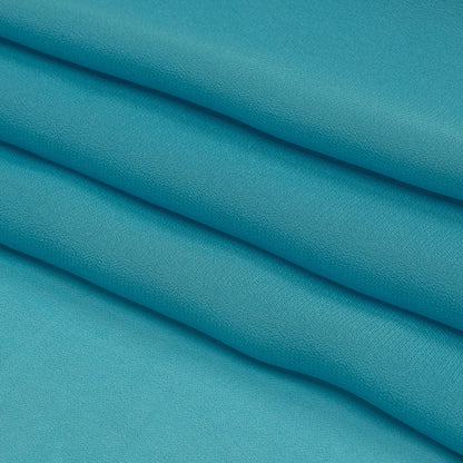 Famous Australian Designer Turquoise Viscose Georgette Folded