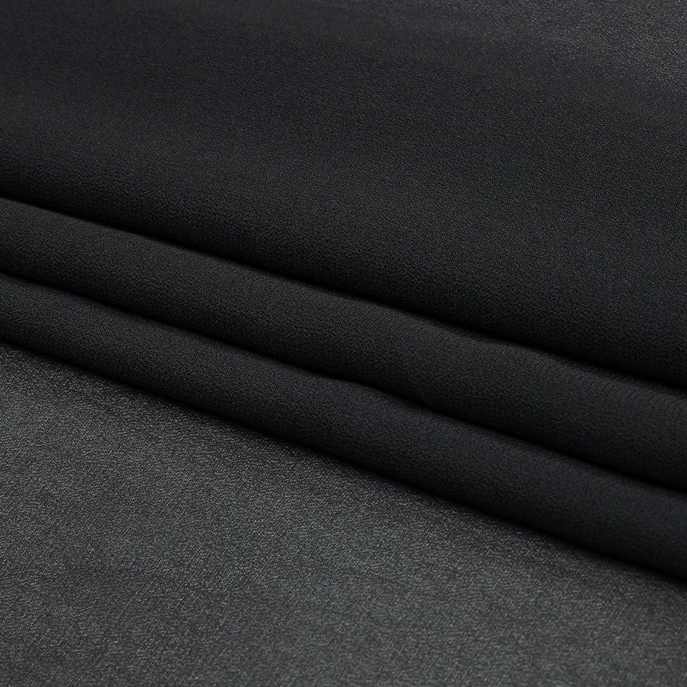 Famous Australian Designer Dark Navy Viscose Georgette Folded