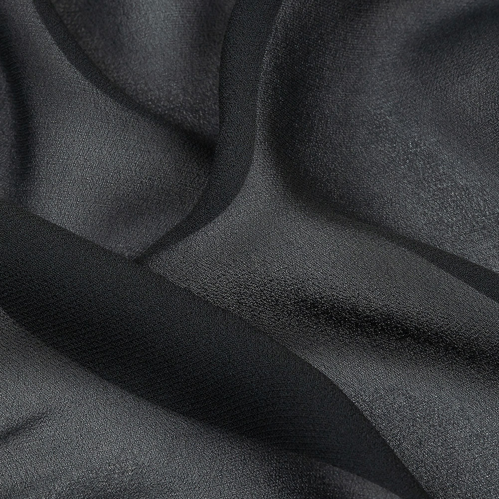 Famous Australian Designer Dark Navy Viscose Georgette Detail
