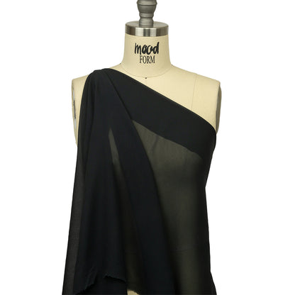 Famous Australian Designer Dark Navy Viscose Georgette Drape